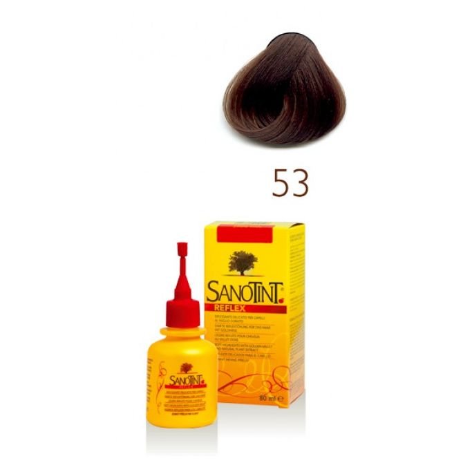 Sanotint Reflex, szampon koloryzujący na bazie ekstraktów roślinnych i witamin 53 Medium Brown, 80 ml
