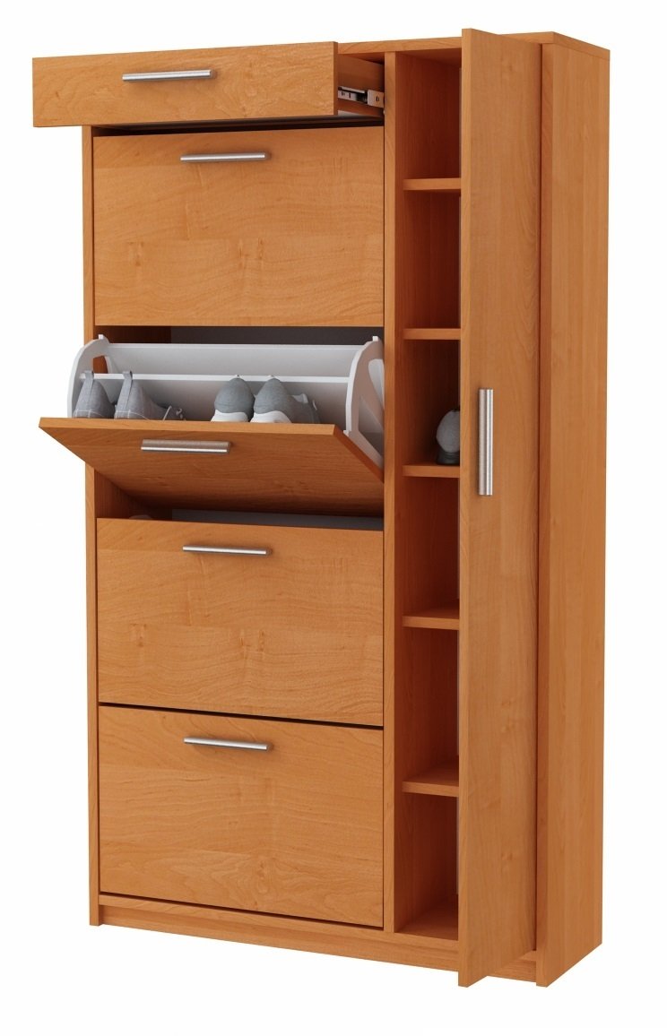 Szafka na buty LOCO-MALTA SM, olcha, 90x28x160 cm