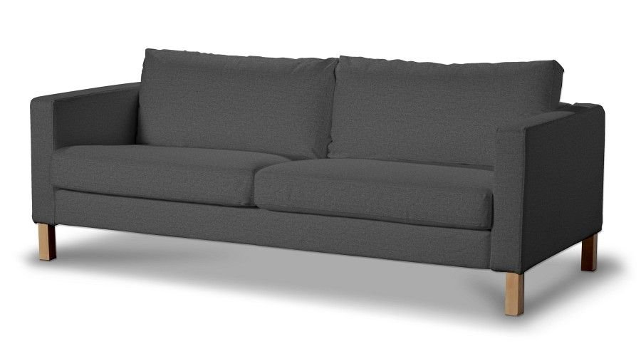 Dekoria pl pl Pokrowiec na sofę Karlstad rozkładaną grafit 224 x 89 x 64 cm Edinburgh 1017-115-77
