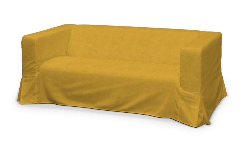 Dekoria Pokrowiec na sofę Klippan 2-osobową długi z kontrafałdami musztardowy szenil 177 x 88 x 66 cm Etna 1013-705-04