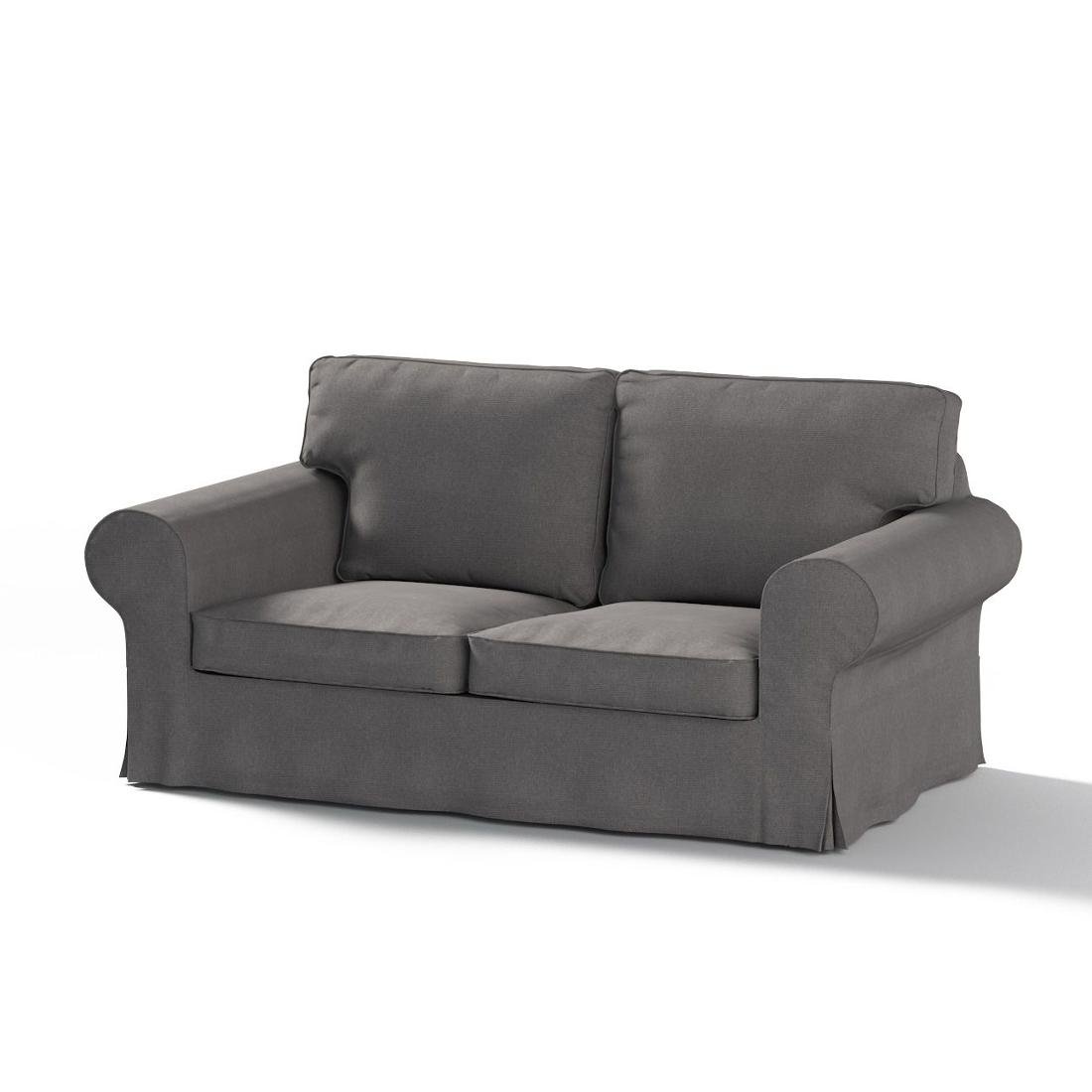 Dekoria Pokrowiec na sofę Ektorp 2-osobową rozkładaną model po 2012 grafitowy 200 x 90 x 73 cm Etna 1016-705-35