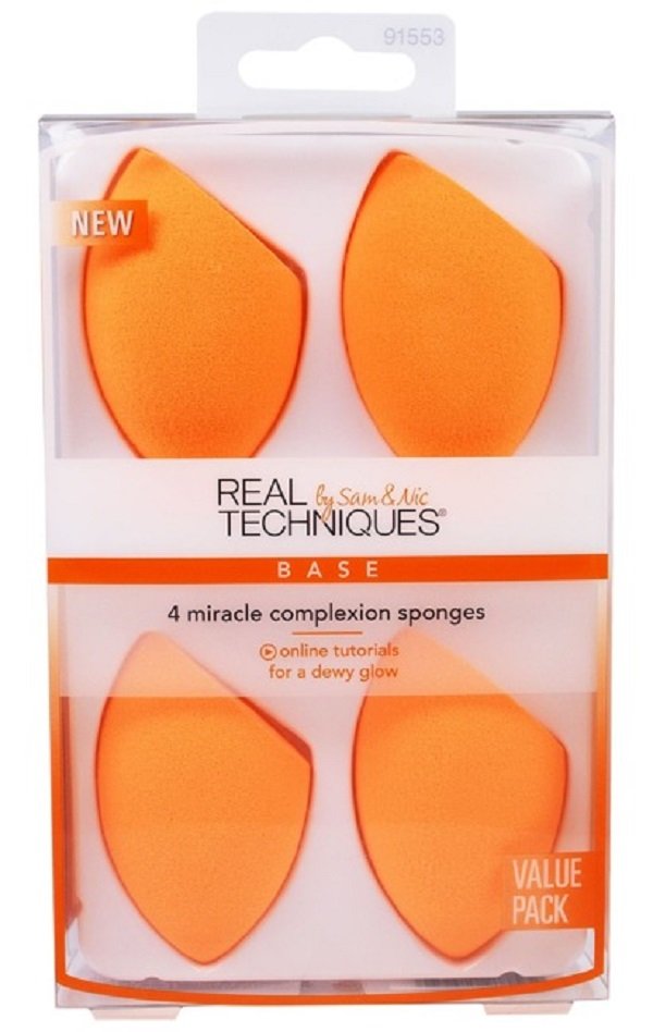 Real Techniques 4 Miracle Complexion Sponges - Zestaw czterech gąbek do podkładu - 91553 REAMSCD91