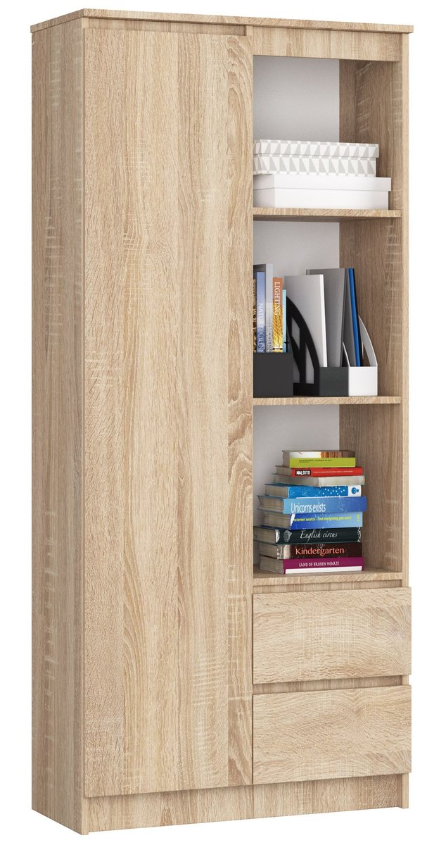 FABRYKA MEBLI AKORD Regał Biurowy R 80cm Clp R11 Dąb Sonoma RP0PREGDĄB009