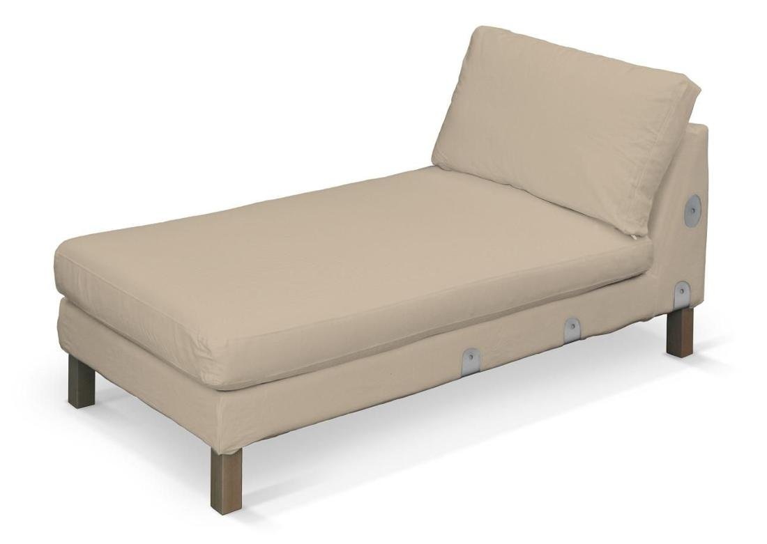 Dekoria pl pl Pokrowiec na szezlong Karlstad dostawka krótki Caffe Latte beżowy) 80 x 160 x 80 cm Cotton Panama 733-702-01