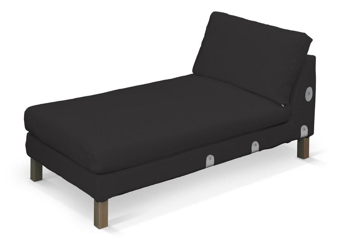 Dekoria pl pl Pokrowiec na szezlong Karlstad dostawka krótki Shadow Grey grafitowy) 80 x 160 x 80 cm Cotton Panama 733-702-08