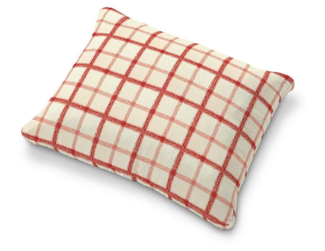 Dekoria pl pl Poszewka na poduszkę Karlstad 58x48cm ecru tło czerwona kratka 58 × 48 cm Avinon 680-131-15