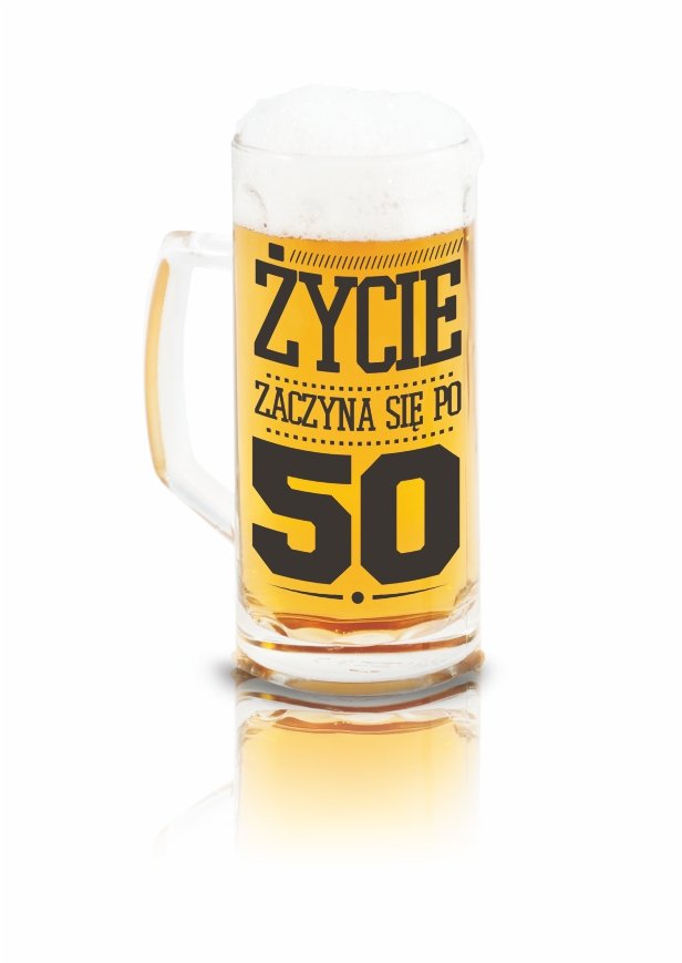 Pigmejka PIGMEJKA Kufel, ŻYCIE ZACZYNA SIĘ PO 50 - tce, 500 ml