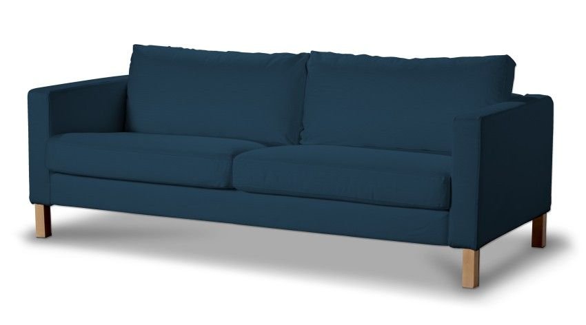 Dekoria pl pl Pokrowiec na sofę Karlstad rozkładaną Ocean Blue morski niebieski) 224 x 89 x 64 cm Cotton Panama 1017-702-30