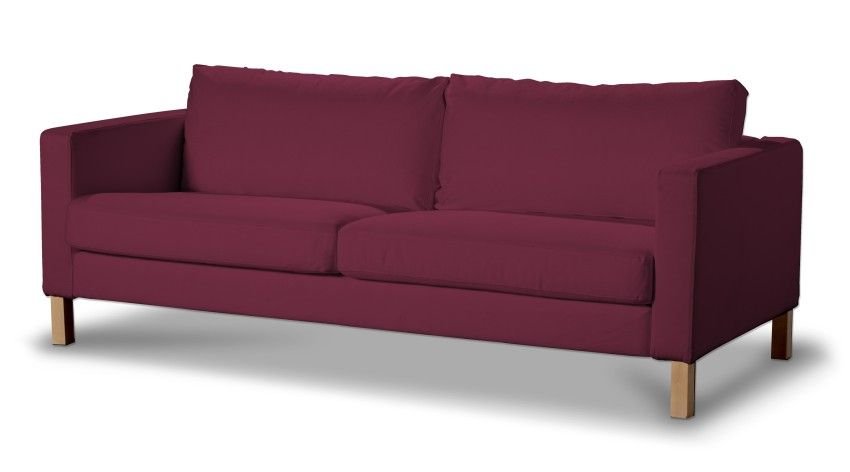 Dekoria pl pl Pokrowiec na sofę Karlstad rozkładaną Plum śliwkowy) 224 x 89 x 64 cm Cotton Panama 1017-702-32