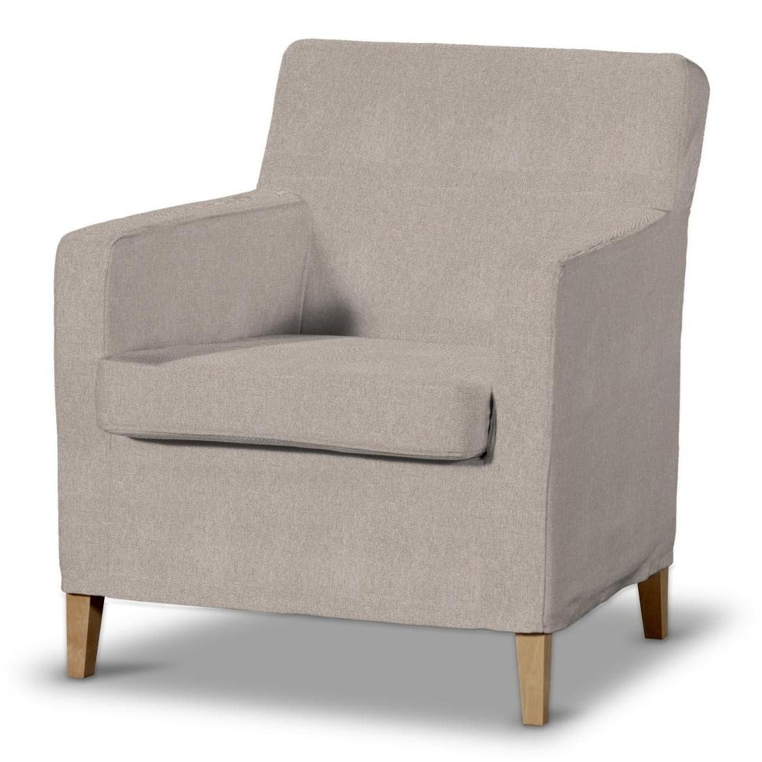 Dekoria pl pl Pokrowiec na fotel Karlstad beżowo-szary 61 x 56 x 80 cm Etna 621-705-09