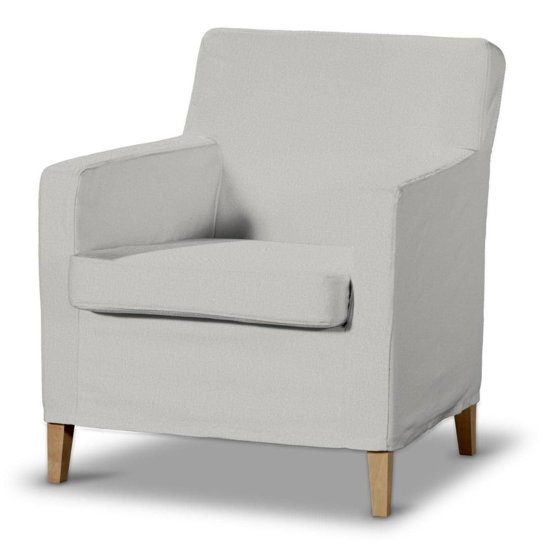 Dekoria pl pl Pokrowiec na fotel Karlstad jasny popiel 61 x 56 x 80 cm Etna 621-705-90