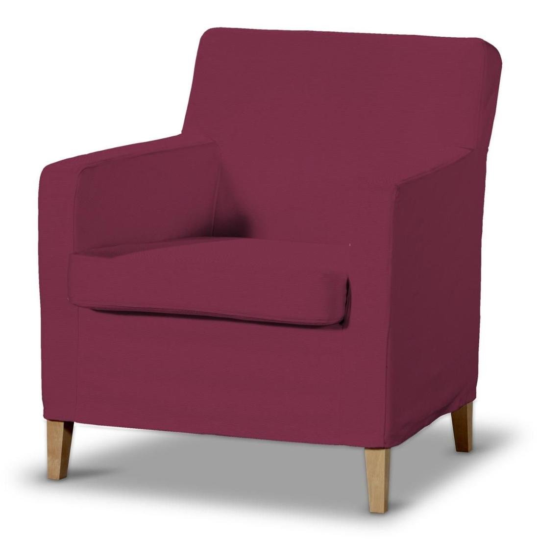 Dekoria Pokrowiec na fotel Karlstad Plum śliwkowy) Fotel Karlstad Cotton Panama 621-702-32