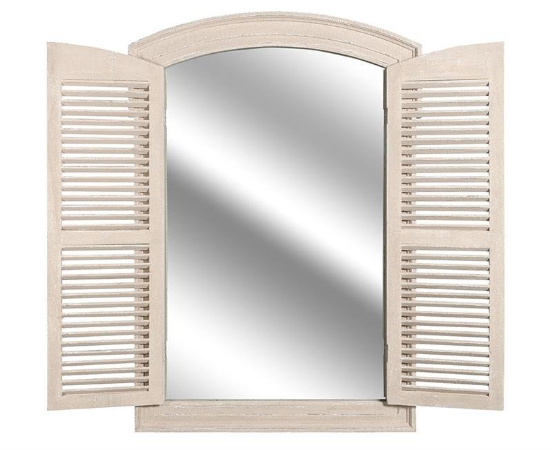 Belldeco Lustro z okiennicami Bel, kremowe, 103x5,5x150 cm