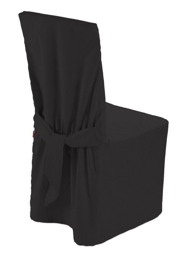 Dekoria Sukienka na krzesło Shadow Grey grafitowy) 45 × 94 cm Cotton Panama 580-702-08