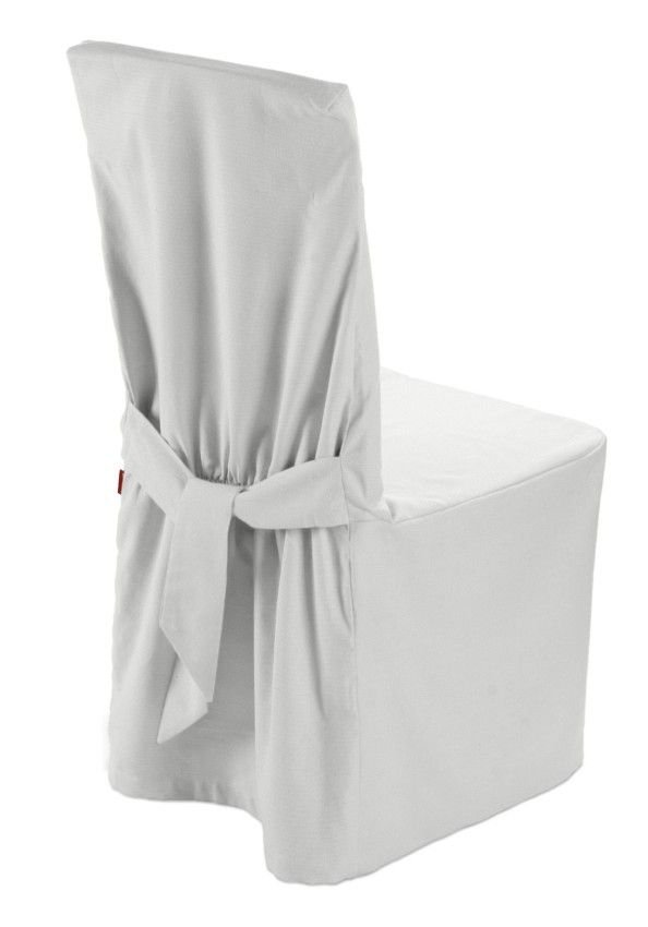 Dekoria Sukienka na krzesło śmietankowa biel 45 × 94 cm Loneta 580-133-02