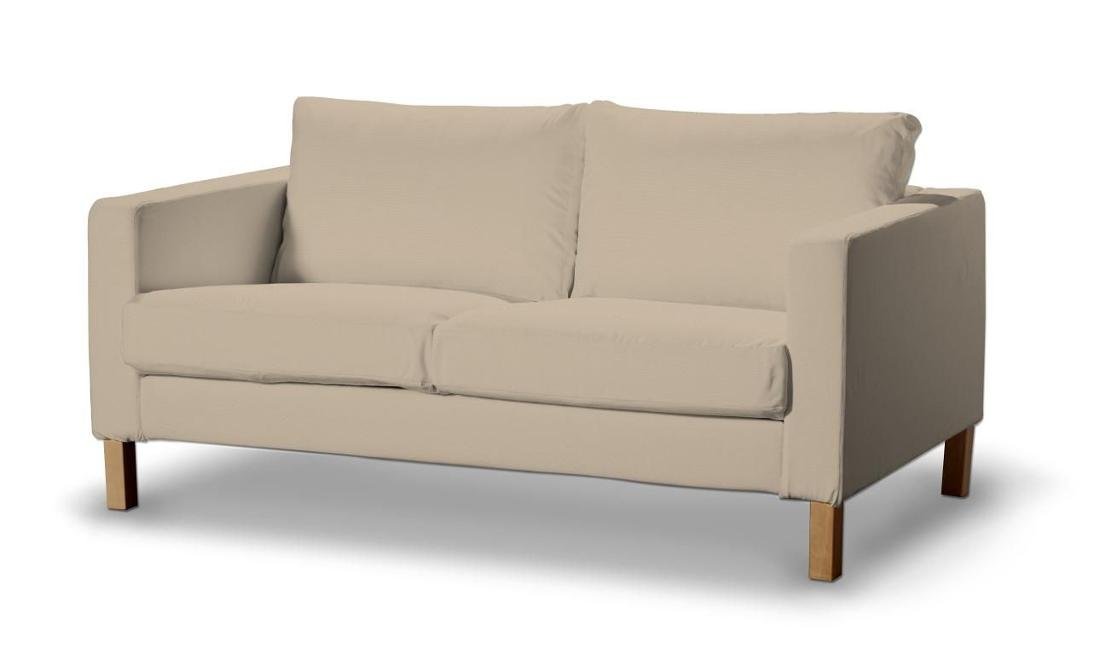 Dekoria pl pl Pokrowiec na sofę Karlstad 2-osobową nierozkładaną krótki Caffe Latte beżowy) 165 x 89 x 64 cm Cotton Panama 617-702-01