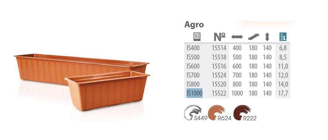Prosperplast Skrzynka balkonowaAGRO SYMBOL : IS600 BRĄZ