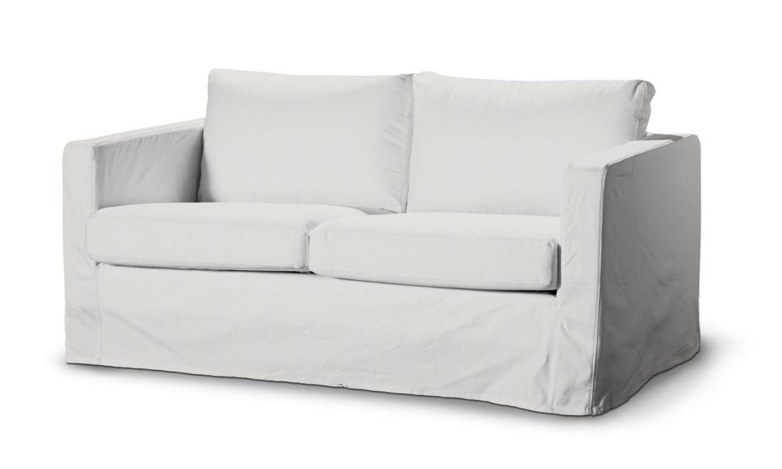 Dekoria pl pl Pokrowiec na sofę Karlstad 2-osobową nierozkładaną długi kremowa biel 165 x 89 x 64 cm Etna 618-705-01