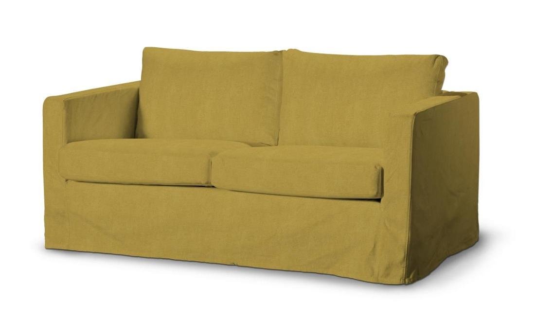 Dekoria pl pl Pokrowiec na sofę Karlstad 2-osobową nierozkładaną długi musztardowy szenil 165 x 89 x 64 cm Etna 618-705-04