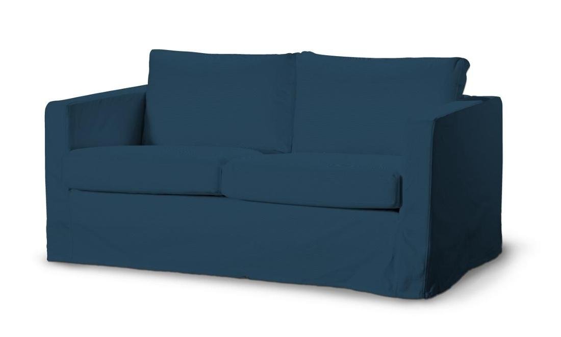 Dekoria Pokrowiec na sofę Karlstad 2-osobową nierozkładaną długi Ocean Blue morski niebieski) Sofa Karlstad 2-osobowa Cotton Panama 618-702-30