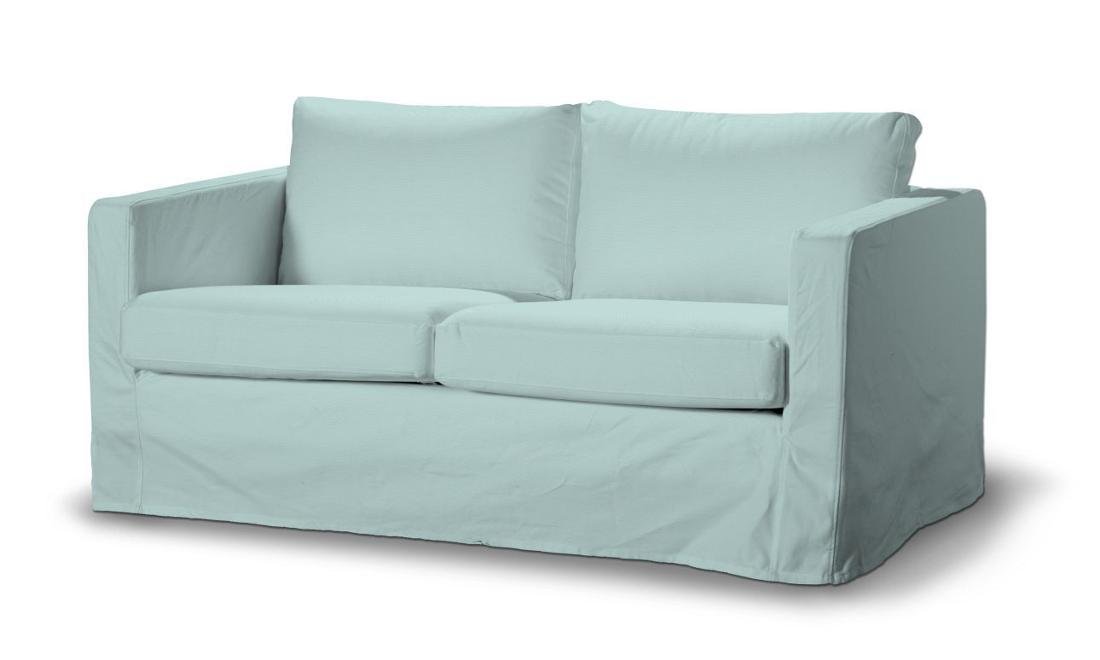 Dekoria pl pl Pokrowiec na sofę Karlstad 2-osobową nierozkładaną długi pastelowy błękit 165 x 89 x 64 cm Cotton Panama 618-702-10