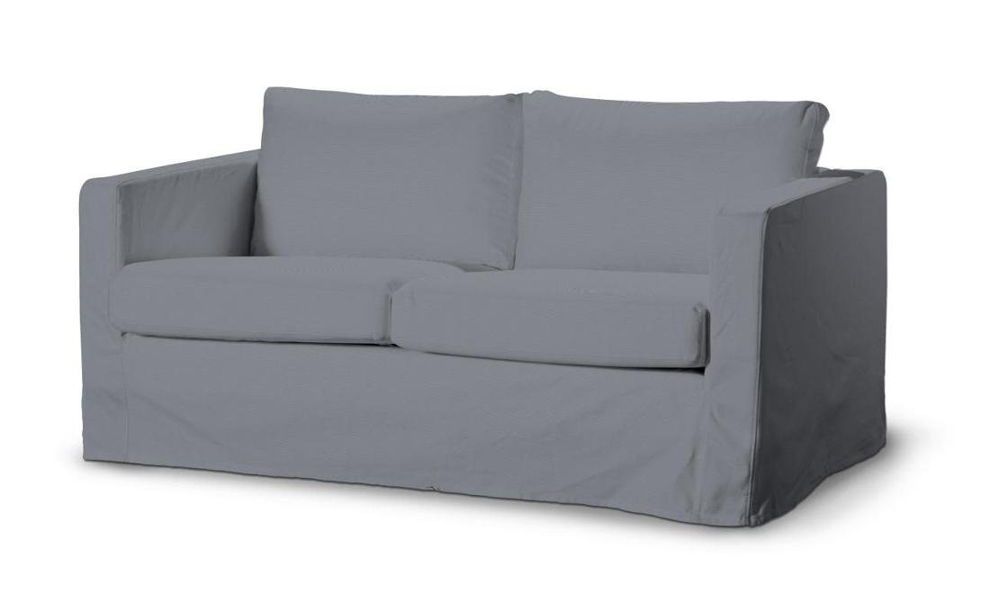 Dekoria pl pl Pokrowiec na sofę Karlstad 2-osobową nierozkładaną długi Slade Grey szary) 165 x 89 x 64 cm Cotton Panama 618-702-07