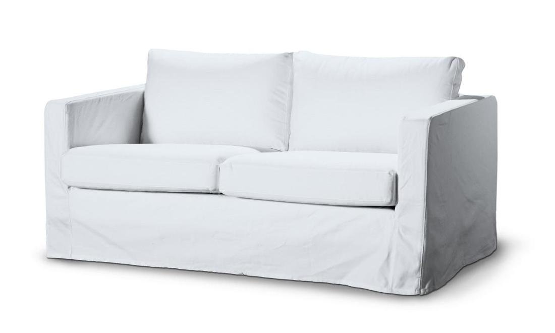 Dekoria pl pl Pokrowiec na sofę Karlstad 2-osobową nierozkładaną długi White biały) 165 x 89 x 64 cm Cotton Panama 618-702-34