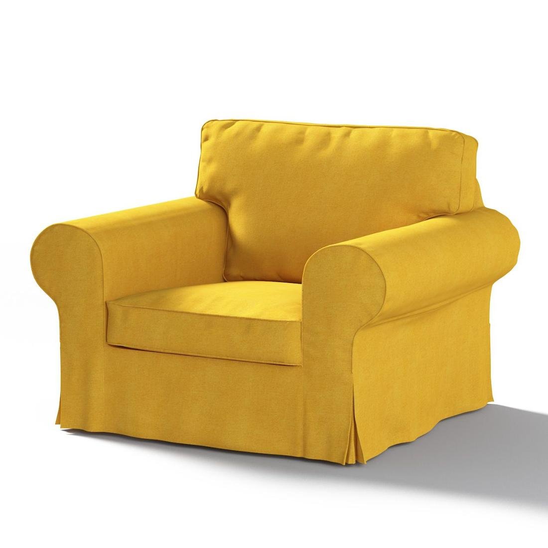 Dekoria Pokrowiec na fotel Ektorp musztardowy szenil 103 x 82 x 73 cm Etna 612-705-04