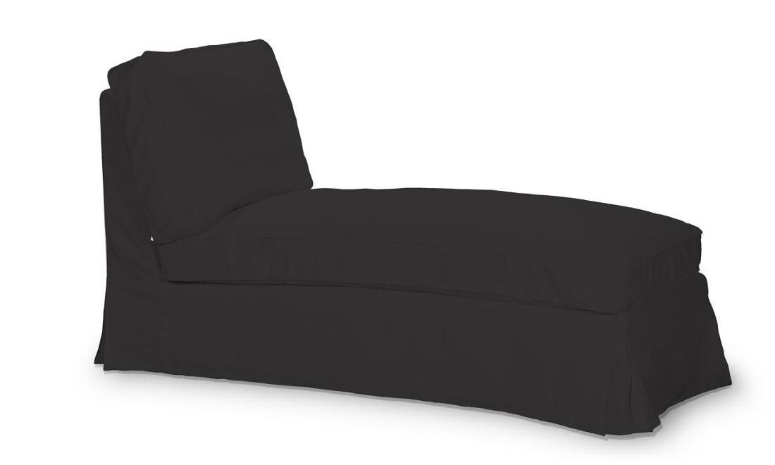 Dekoria Pokrowiec na szezlong leżankę Ektorp wolnostojący prosty tył Shadow Grey grafitowy) 63 x 166 x 73 cm Cotton Panama 1004-702-08