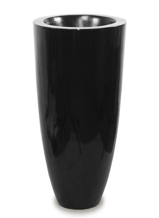 Pigmejka Wazon ceramiczny Evora, czarny, 36,5x36,5x91 cm