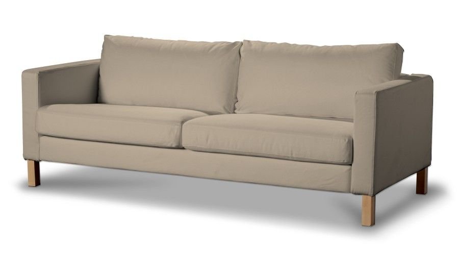 Dekoria pl pl Pokrowiec na sofę Karlstad rozkładaną Caffe Latte beżowy) 224 x 89 x 64 cm Cotton Panama 1017-702-01