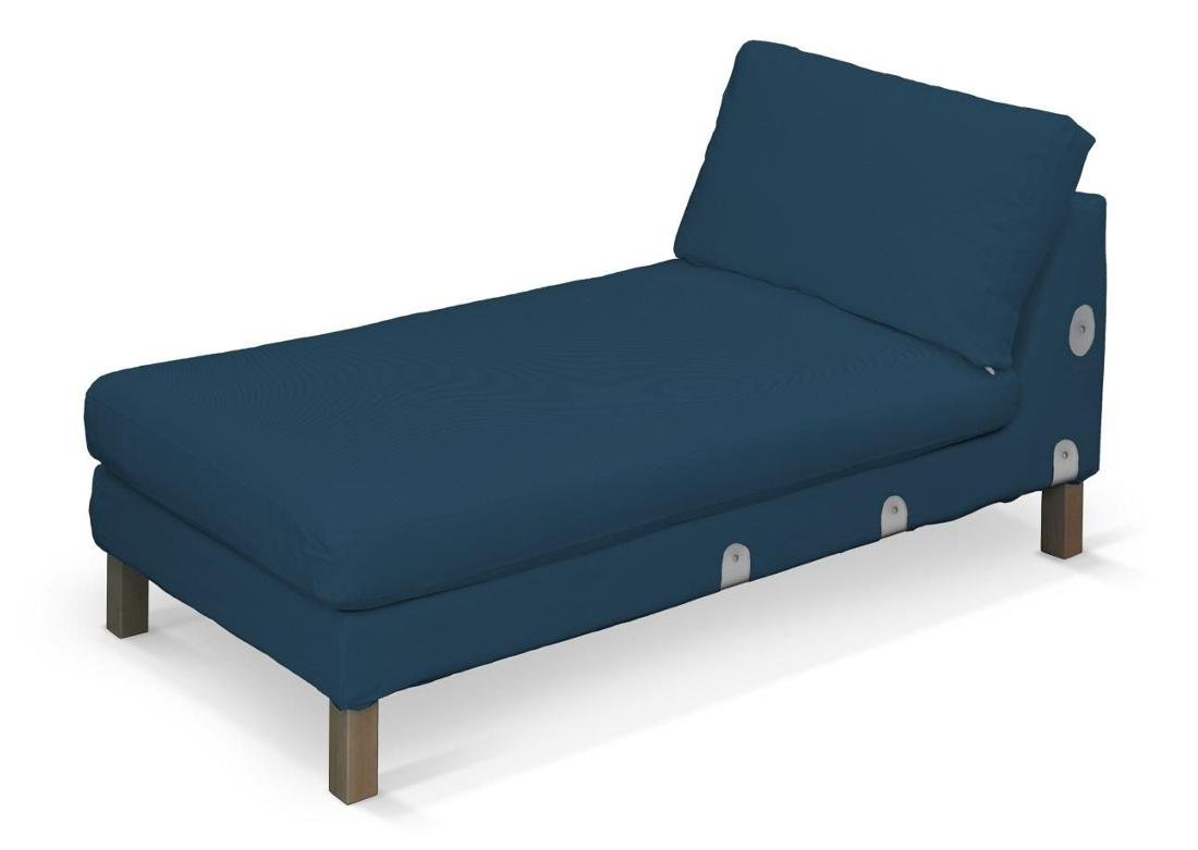 Dekoria pl pl Pokrowiec na szezlong Karlstad dostawka krótki Ocean Blue morski niebieski) 80 x 160 x 80 cm Cotton Panama 733-702-30