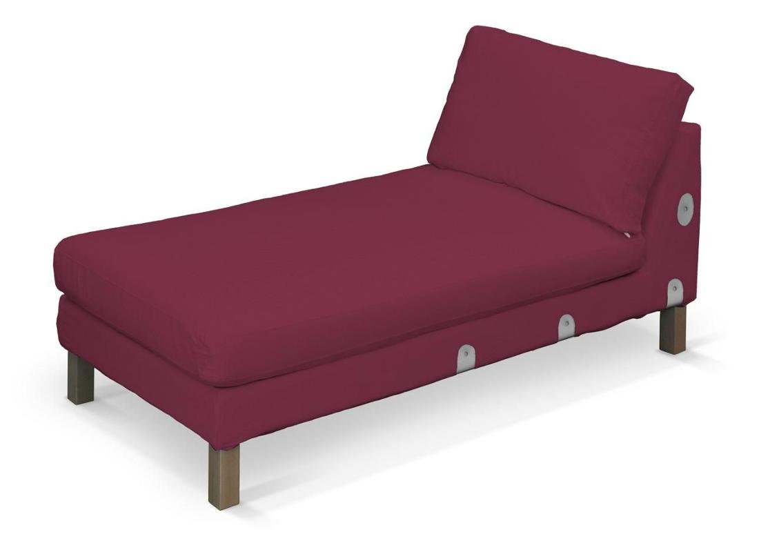 Dekoria Pokrowiec na szezlong Karlstad dostawka krótki Plum śliwkowy) szezlong Karlstad dostawka Cotton Panama 733-702-32