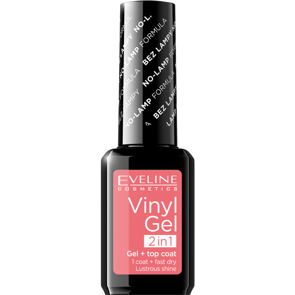 Eveline Vinyl Gel winylowy lakier do paznokci+top coat 2w1 204 12ml