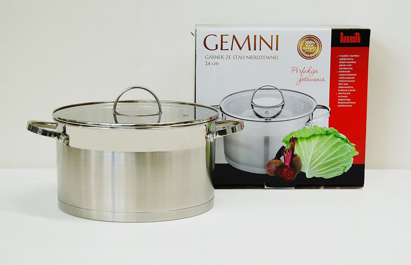 Pigmejka BERRETTI GEMINI Garnek, stal nierdzewna, 24 cm