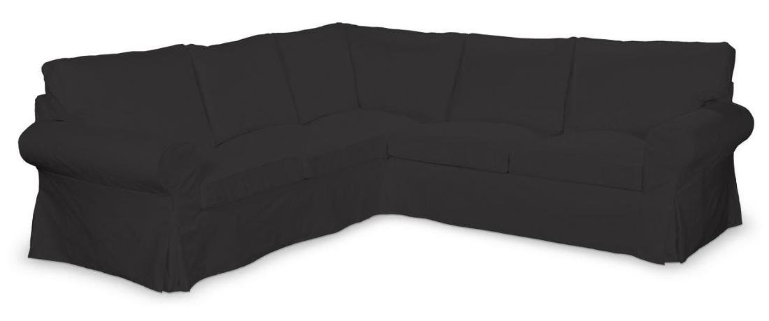 Dekoria Pokrowiec Ektorp na sofę narożną Shadow Grey grafitowy) 240/136 x 82 x 73 cm Cotton Panama 640-702-08