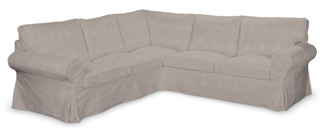 Dekoria Pokrowiec Ektorp na sofę narożną beżowo-szary 240/136 x 82 x 73 cm Etna 640-705-09