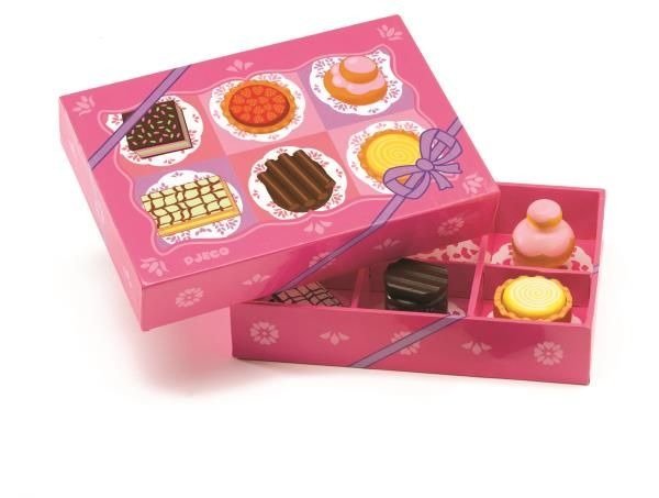 Djeco Drewniane ciasteczka w różowym pudełku