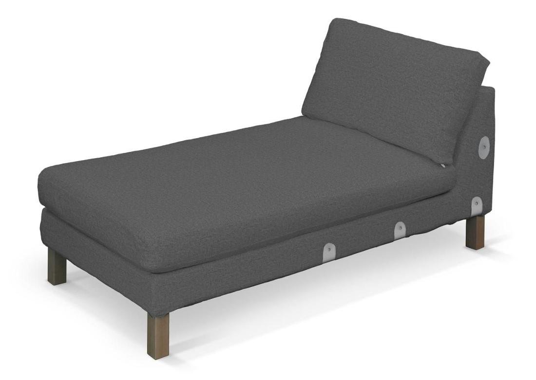 Dekoria pl pl Pokrowiec na szezlong Karlstad dostawka krótki grafit 80 x 160 x 80 cm Edinburgh 733-115-77