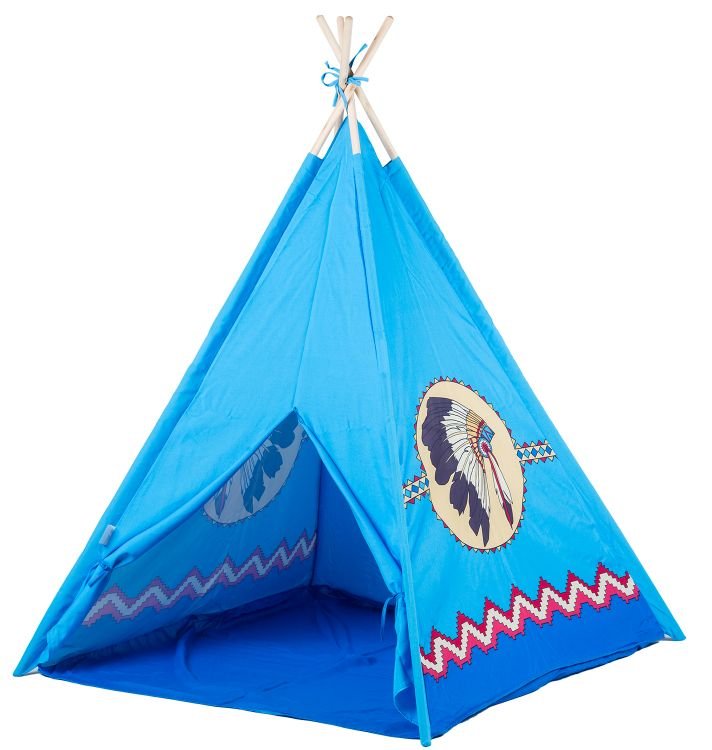 ECOTOYS namiot dla dzieci Tipi Wigwam, niebieski