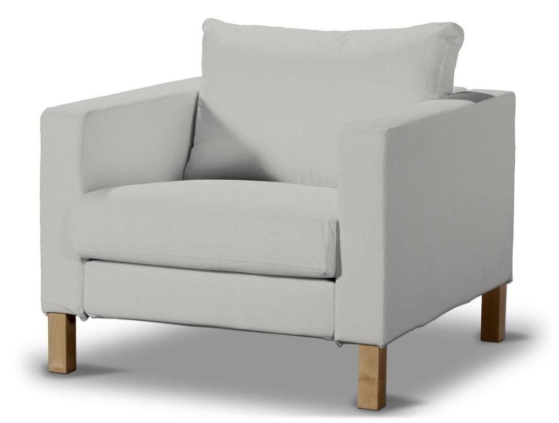Dekoria pl pl Pokrowiec na fotel Karlstad krótki jasny popiel 89 x 89 x 64 cm Etna 619-705-90
