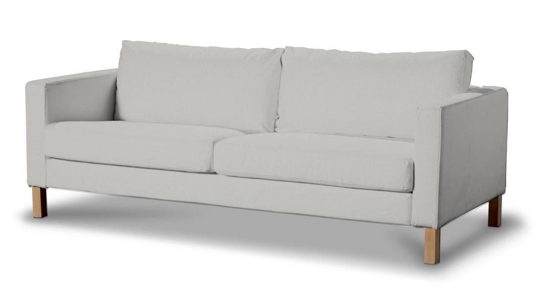Dekoria Pokrowiec na sofę Karlstad 3-osobową nierozkładaną krótki jasny popiel Sofa Karlstad 3-osobowa Etna 615-705-90