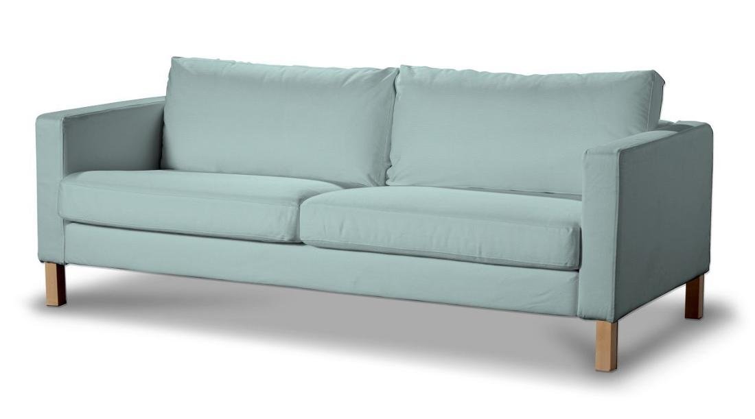 Dekoria pl pl Pokrowiec na sofę Karlstad 3-osobową nierozkładaną krótki pastelowy błękit 204 x 89 x 64 cm Cotton Panama 615-702-10