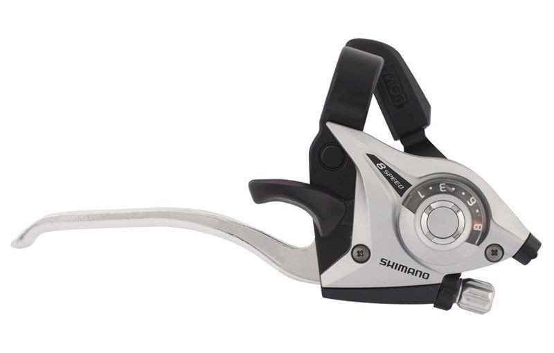 Shimano Dźwignia przerzutki prawa, STEF 51, 8-rzędowa, srebrna, rozmiar uniwersalny