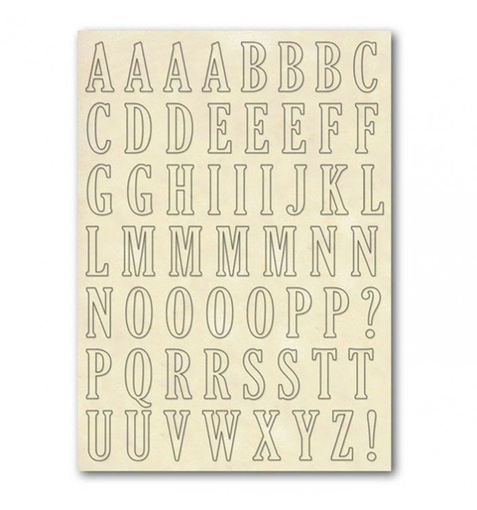Drewniana wycinanka, A5 Upper case Alphabet
