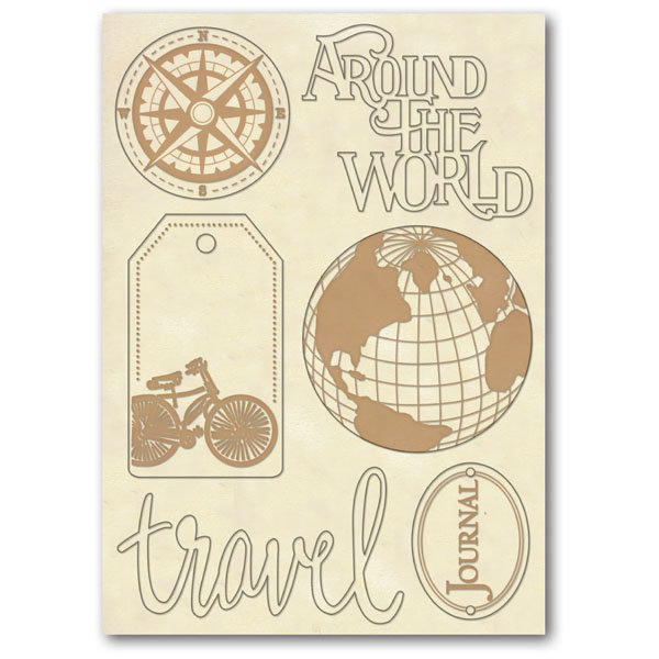 Drewniana wycinanka, A5, Around the World