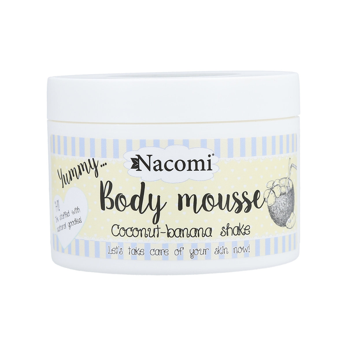 Nacomi Mus do ciała Shake kokosowo-bananowy - Body Mousse Coconut-Banana Shake Mus do ciała Shake kokosowo-bananowy - Body Mousse Coconut-Banana Shake