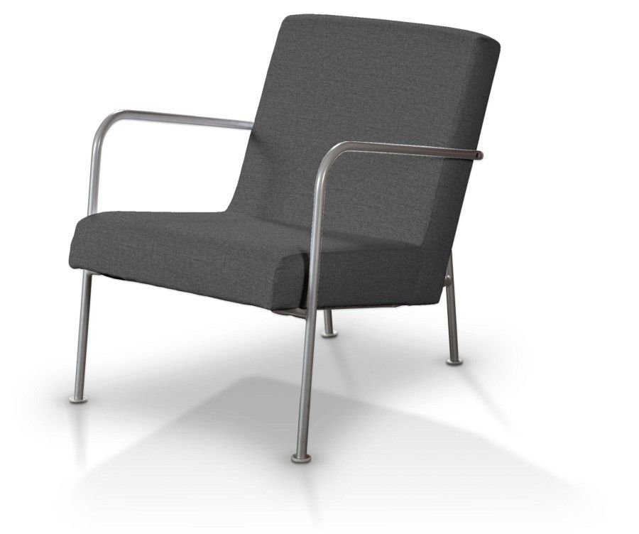 Dekoria pl pl Pokrowiec na fotel Ikea PS grafit fotel Ikea PS Edinburgh 671-115-77