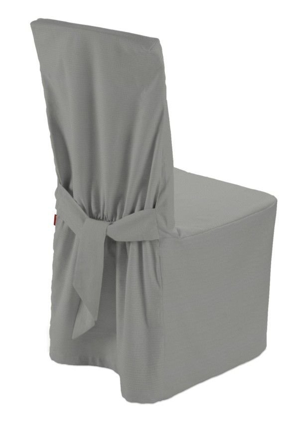 Dekoria Sukienka na krzesło szary 45 × 94 cm Loneta 580-133-24