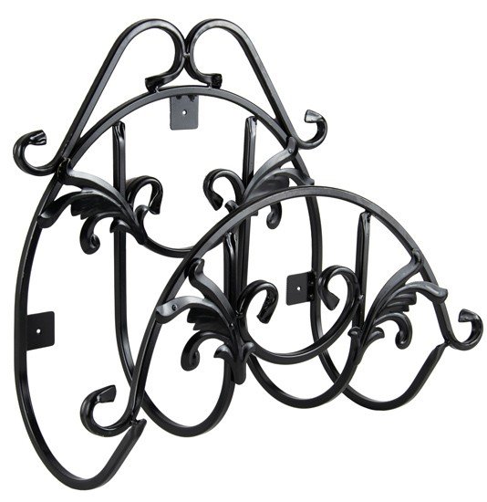 Uchwyt na wąż ogrodowy, czarny, 49x50x18 cm